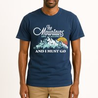 Mountains Are Calling & I Must Go Retro Vintage Tall T-Shirt