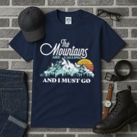Mountains Are Calling & I Must Go Retro Vintage Tall T-Shirt