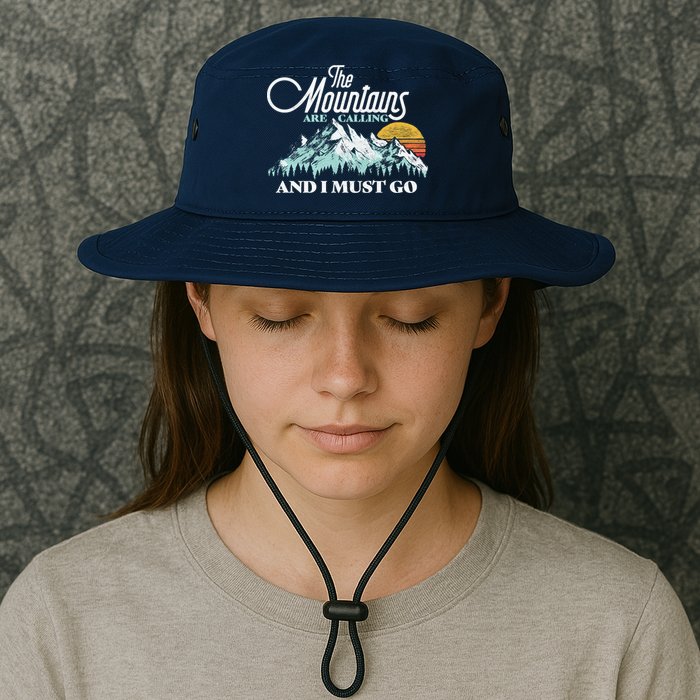 Mountains Are Calling & I Must Go Retro Vintage Bucket Hat