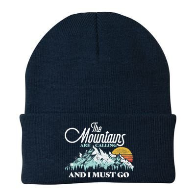 Mountains Are Calling & I Must Go Retro Vintage Beanie