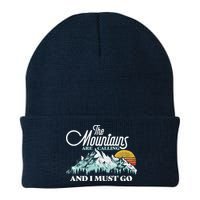 Mountains Are Calling & I Must Go Retro Vintage Beanie
