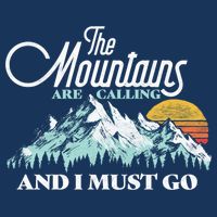 Mountains Are Calling & I Must Go Retro Vintage Flatbill Hat