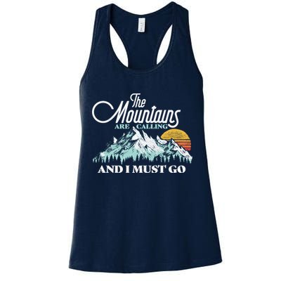 Mountains Are Calling & I Must Go Retro Vintage Womens Tank Top