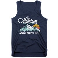 Mountains Are Calling & I Must Go Retro Vintage Tank Top