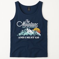 Mountains Are Calling & I Must Go Retro Vintage Tank Top
