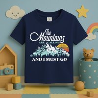 Mountains Are Calling & I Must Go Retro Vintage Toddler T-Shirt