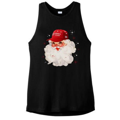 Make A Christmas Great Again Xmas Trump Maga Pajamas Santa Ladies PosiCharge Tri-Blend Wicking Tank