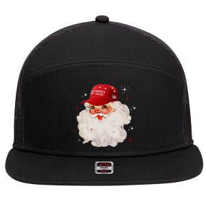 Make A Christmas Great Again Xmas Trump Maga Pajamas Santa 7 Panel Mesh Trucker Snapback Hat