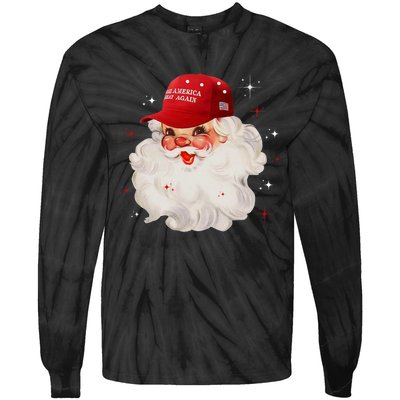 Make A Christmas Great Again Xmas Trump Maga Pajamas Santa Tie-Dye Long Sleeve Shirt