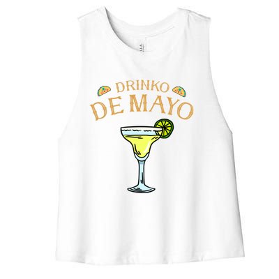 Men And Cinco De Mayo Outfit Funny Gift Cinco De O De Mayo Gift Women's Racerback Cropped Tank