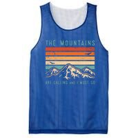 Mountains Are Calling And I Must Go Retro Vintage 80s Mountain Gift Mesh Reversible Basketball Jersey Tank