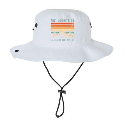 Mountains Are Calling And I Must Go Retro Vintage 80s Mountain Gift Legacy Cool Fit Booney Bucket Hat