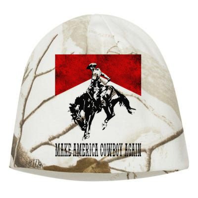 Make America Cow Cow Again Rodeo Lover 4th of July Kati - Camo Knit Beanie