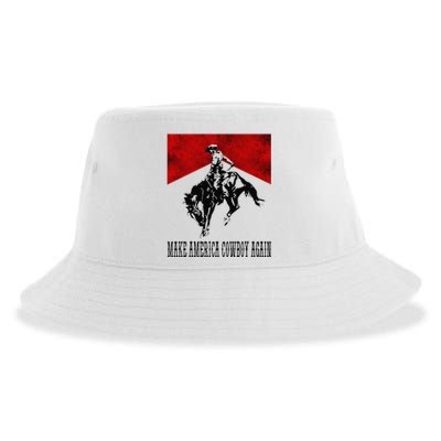 Make America Cow Cow Again Rodeo Lover 4th of July Sustainable Bucket Hat