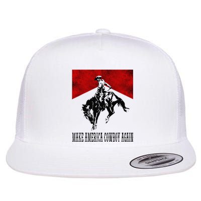 Make America Cow Cow Again Rodeo Lover 4th of July Flat Bill Trucker Hat