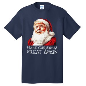 Make A Christmas Great Again Xmas President Trump Maga Santa Tall T-Shirt