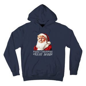 Make A Christmas Great Again Xmas President Trump Maga Santa Tall Hoodie