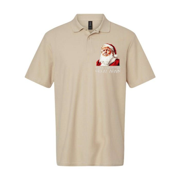 Make A Christmas Great Again Xmas President Trump Maga Santa Softstyle Adult Sport Polo