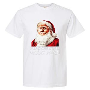 Make A Christmas Great Again Xmas President Trump Maga Santa Garment-Dyed Heavyweight T-Shirt