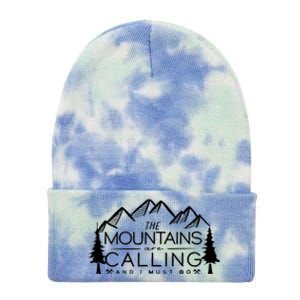 Mountains Are Calling And I Must Go Nature Lover Tie Dye 12in Knit Beanie