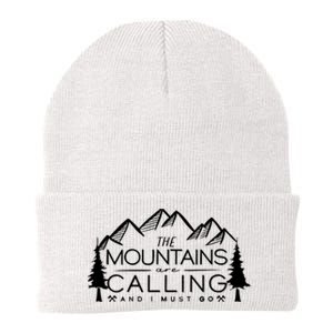 Mountains Are Calling And I Must Go Nature Lover Knit Cap Winter Beanie