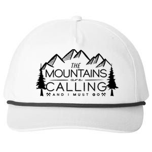 Mountains Are Calling And I Must Go Nature Lover Snapback Five-Panel Rope Hat