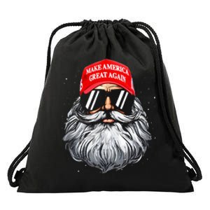 Make A Christmas Great Again Funny Xmas Trump Santa Pajamas Drawstring Bag