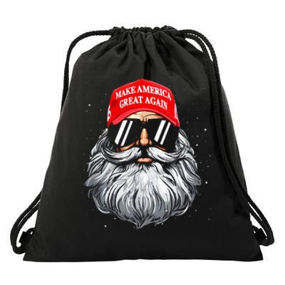 Make A Christmas Great Again Funny Xmas Trump Santa Pajamas Drawstring Bag