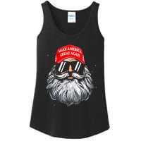 Make A Christmas Great Again Funny Xmas Trump Santa Pajamas Ladies Essential Tank