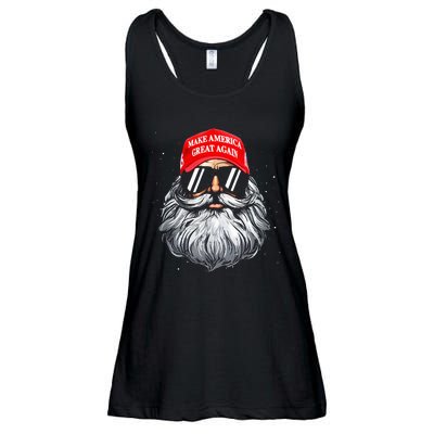 Make A Christmas Great Again Funny Xmas Trump Santa Pajamas Ladies Essential Flowy Tank