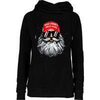 Make A Christmas Great Again Funny Xmas Trump Santa Pajamas Womens Funnel Neck Pullover Hood