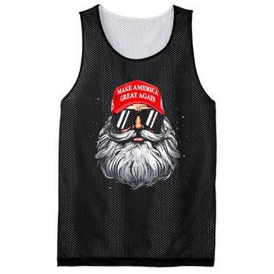 Make A Christmas Great Again Funny Xmas Trump Santa Pajamas Mesh Reversible Basketball Jersey Tank