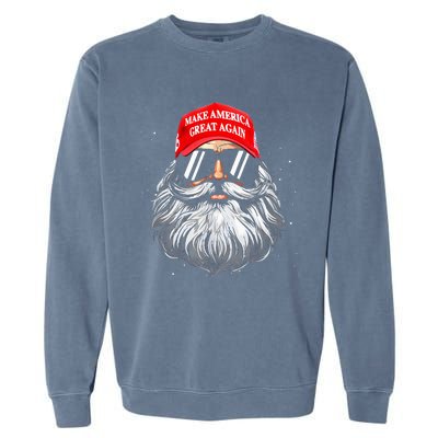 Make A Christmas Great Again Funny Xmas Trump Santa Pajamas Garment-Dyed Sweatshirt