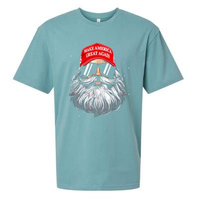 Make A Christmas Great Again Funny Xmas Trump Santa Pajamas Sueded Cloud Jersey T-Shirt