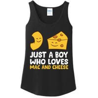 Macaroni And Cheese Just A Boy Who Loves Mac And Cheese Funny Gift Ladies Essential Tank