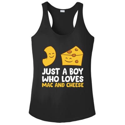 Macaroni And Cheese Just A Boy Who Loves Mac And Cheese Funny Gift Ladies PosiCharge Competitor Racerback Tank