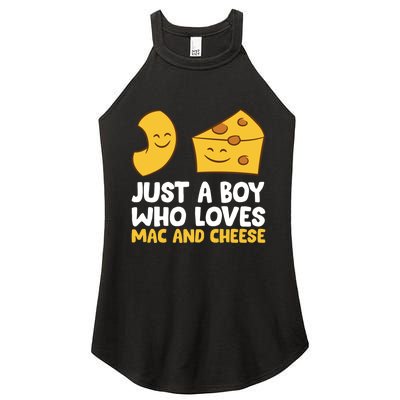 Macaroni And Cheese Just A Boy Who Loves Mac And Cheese Funny Gift Women's Perfect Tri Rocker Tank