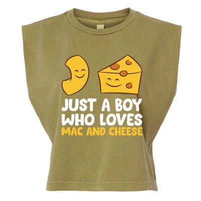 Macaroni And Cheese Just A Boy Who Loves Mac And Cheese Funny Gift Garment-Dyed Women's Muscle Tee