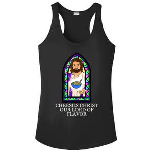 Mac And Cheese Lover Cheesus Christ Our Lord In Flavor Ladies PosiCharge Competitor Racerback Tank