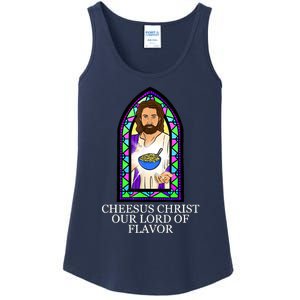 Mac And Cheese Lover Cheesus Christ Our Lord In Flavor Ladies Essential Tank