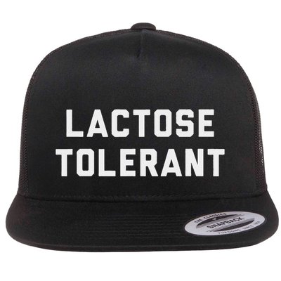 Milk And Cookies No Problem! Lactose Tolerant Design Flat Bill Trucker Hat