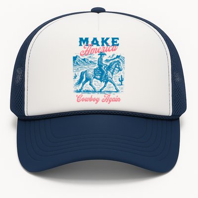 Make America Cowboy Again Western Rodeo Trucker Hat