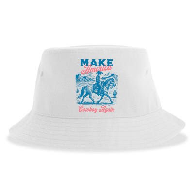 Make America Cowboy Again Western Rodeo Sustainable Bucket Hat