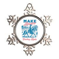 Make America Cowboy Again Western Rodeo Metallic Star Ornament