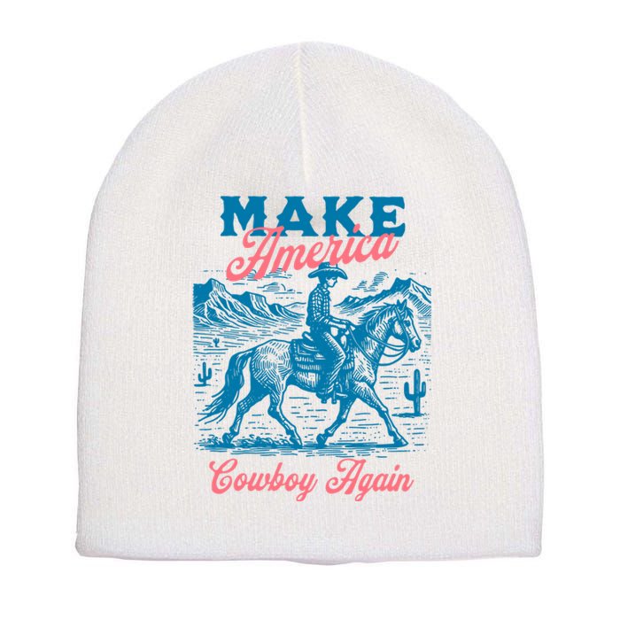 Make America Cowboy Again Western Rodeo Short Acrylic Beanie