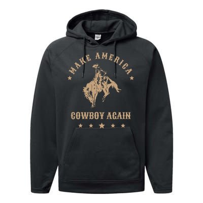 Make America Cowgirl Cowboy Again Performance Fleece Hoodie