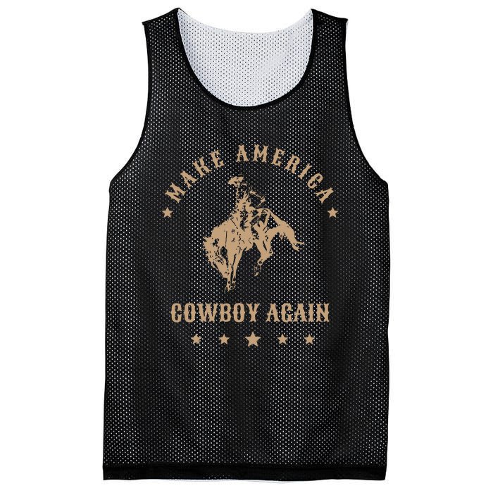 Make America Cowgirl Cowboy Again Mesh Reversible Basketball Jersey Tank