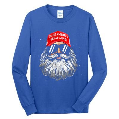 Make A Christmas Great Again Xmas Trump Santa Tall Long Sleeve T-Shirt