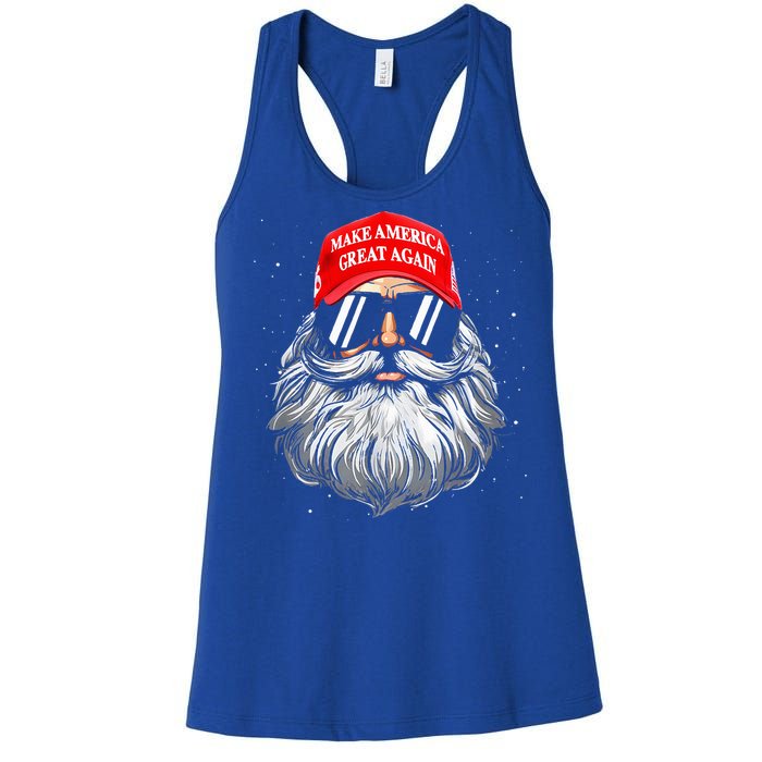 Make A Christmas Great Again Xmas Trump Santa Women's Racerback Tank