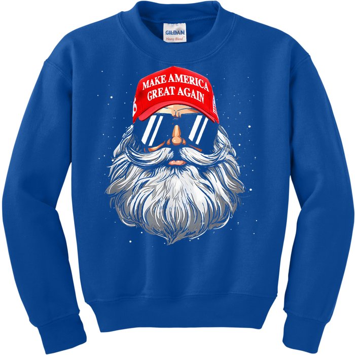 Make A Christmas Great Again Xmas Trump Santa Kids Sweatshirt